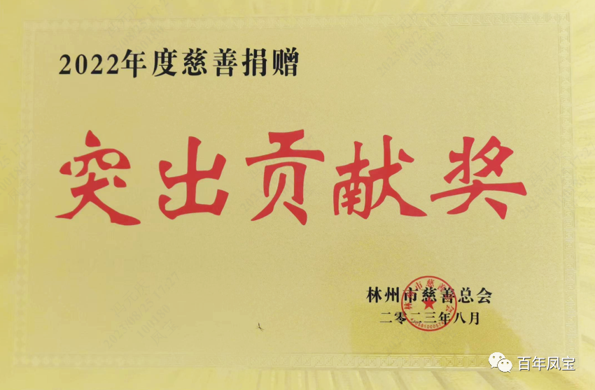 乐玩(中国)特钢荣获2022年度慈善“突出贡献奖”荣誉称号